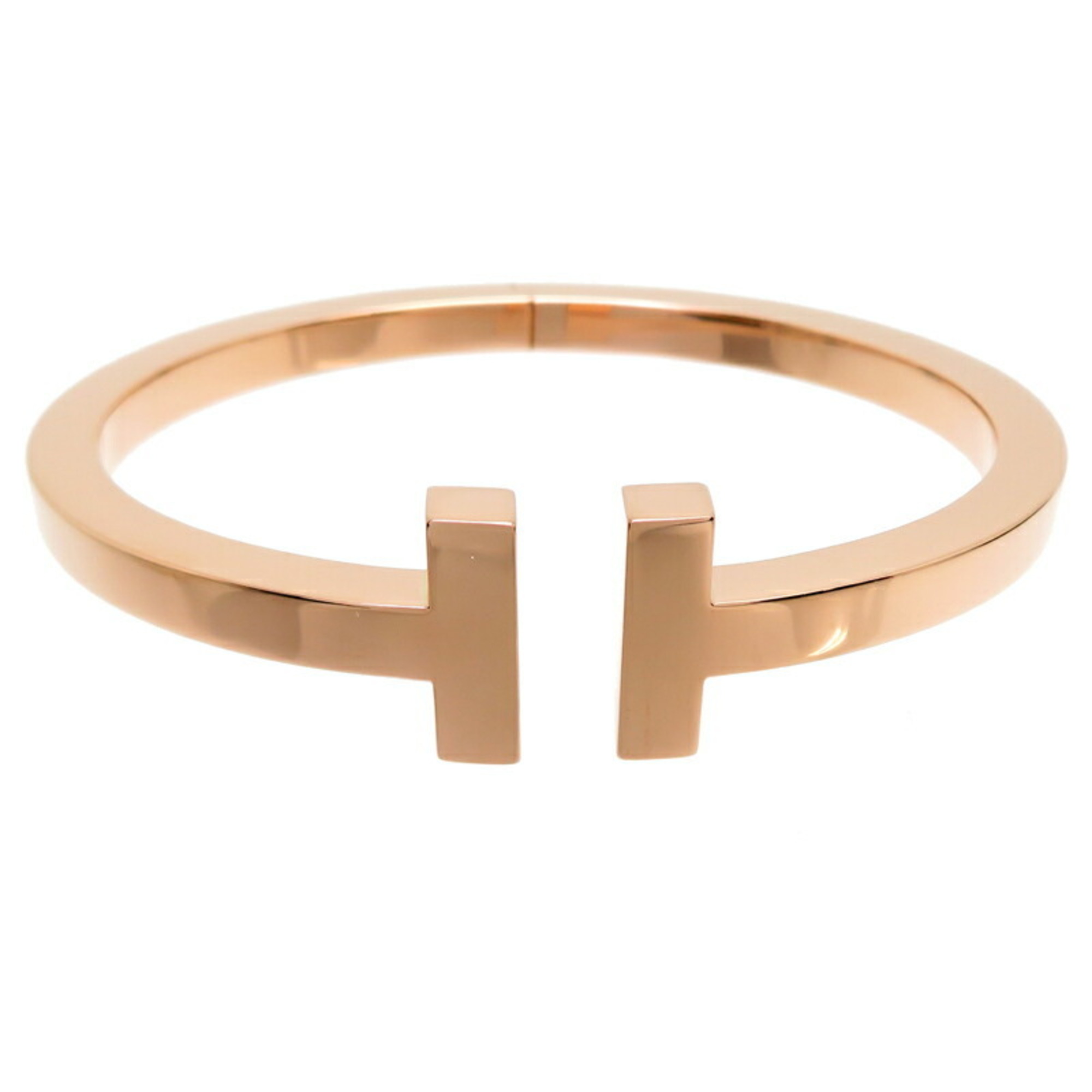 Tiffany #L T Square Ladies Bracelet 750 Pink Gold