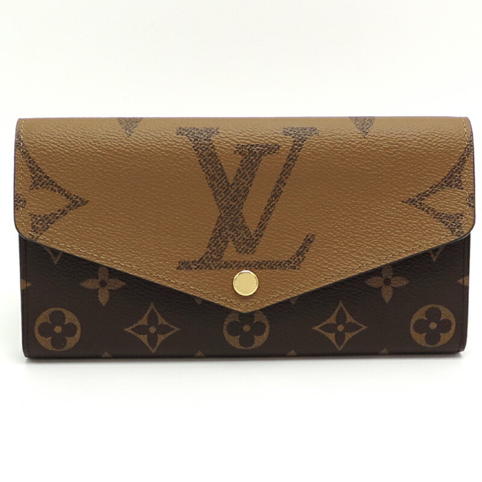 Louis Vuitton Portefeuille Sarah Women's and Men's Long Wallet M80726 Monogram Giant Reverse Brown