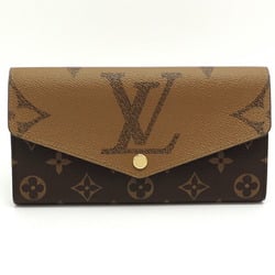 Louis Vuitton Portefeuille Sarah Women's and Men's Long Wallet M80726 Monogram Giant Reverse Brown