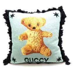 Gucci Gussy Bear Cushion 2018 Shinjuku Store Limited Women's Accessories 527766 Wool Deep Turquoise