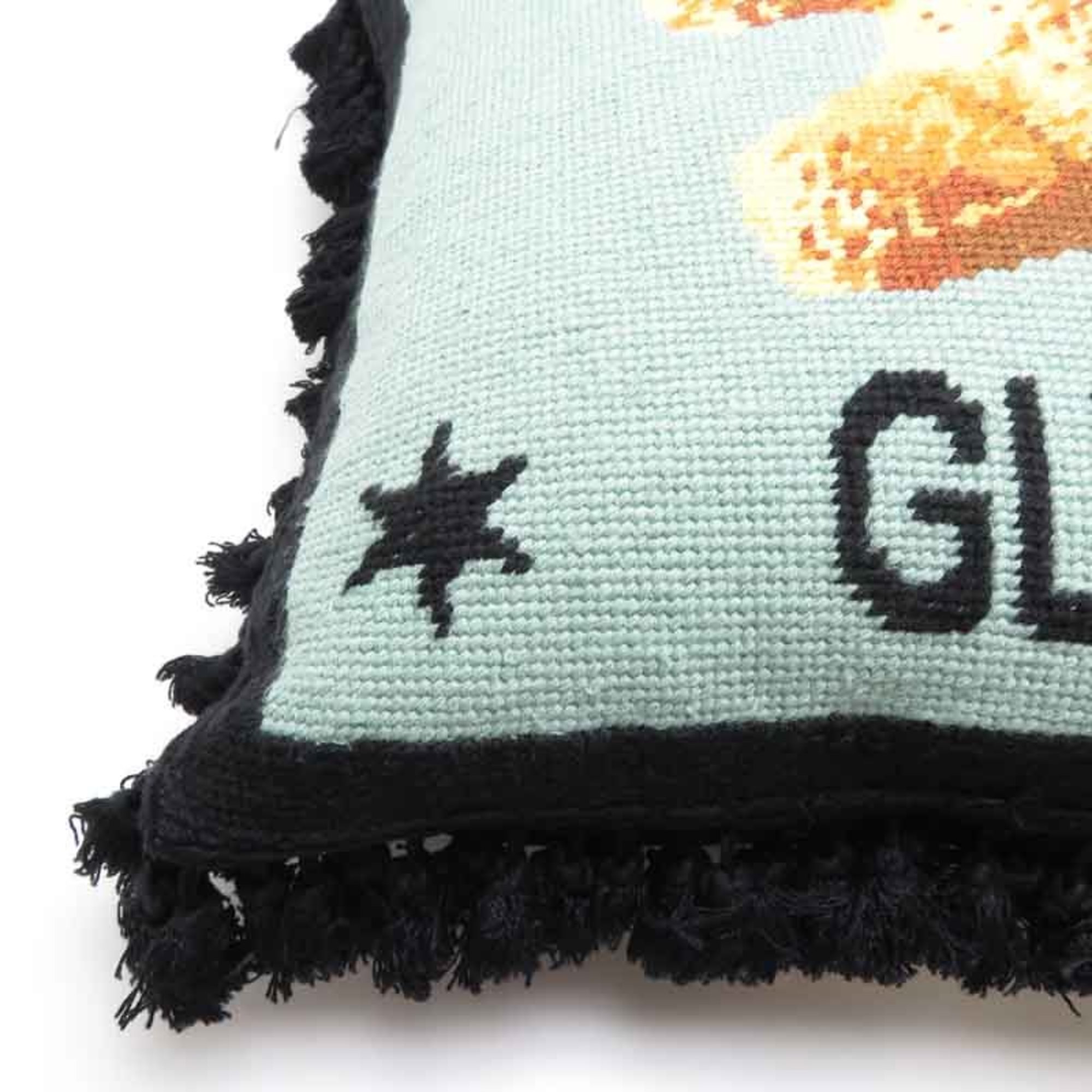 Gucci Gussy Bear Cushion 2018 Shinjuku Store Limited Women's Accessories 527766 Wool Deep Turquoise