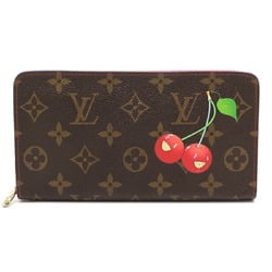 Louis Vuitton Cherry Porte Monnaie Zip Women's Long Wallet M95006 Monogram Brown