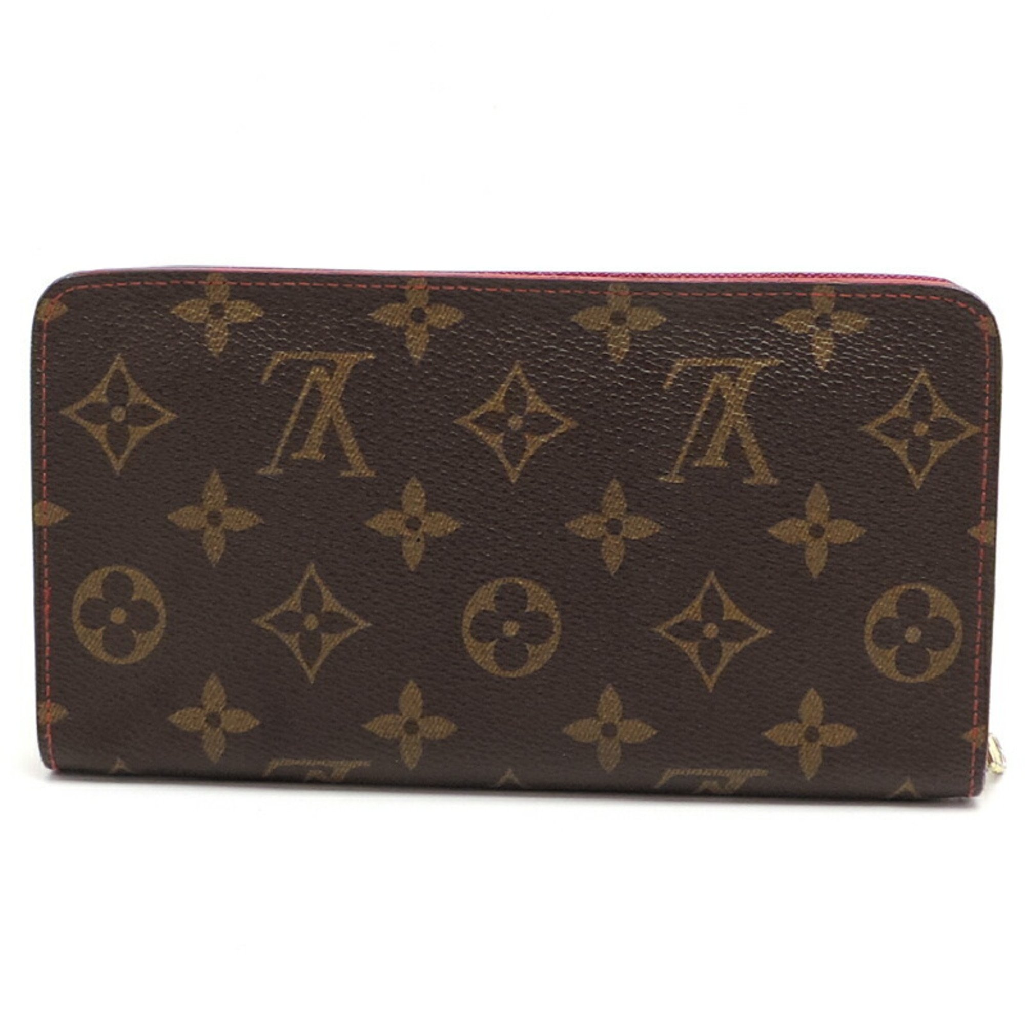 Louis Vuitton Cherry Porte Monnaie Zip Women's Long Wallet M95006 Monogram Brown