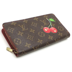 Louis Vuitton Cherry Porte Monnaie Zip Women's Long Wallet M95006 Monogram Brown