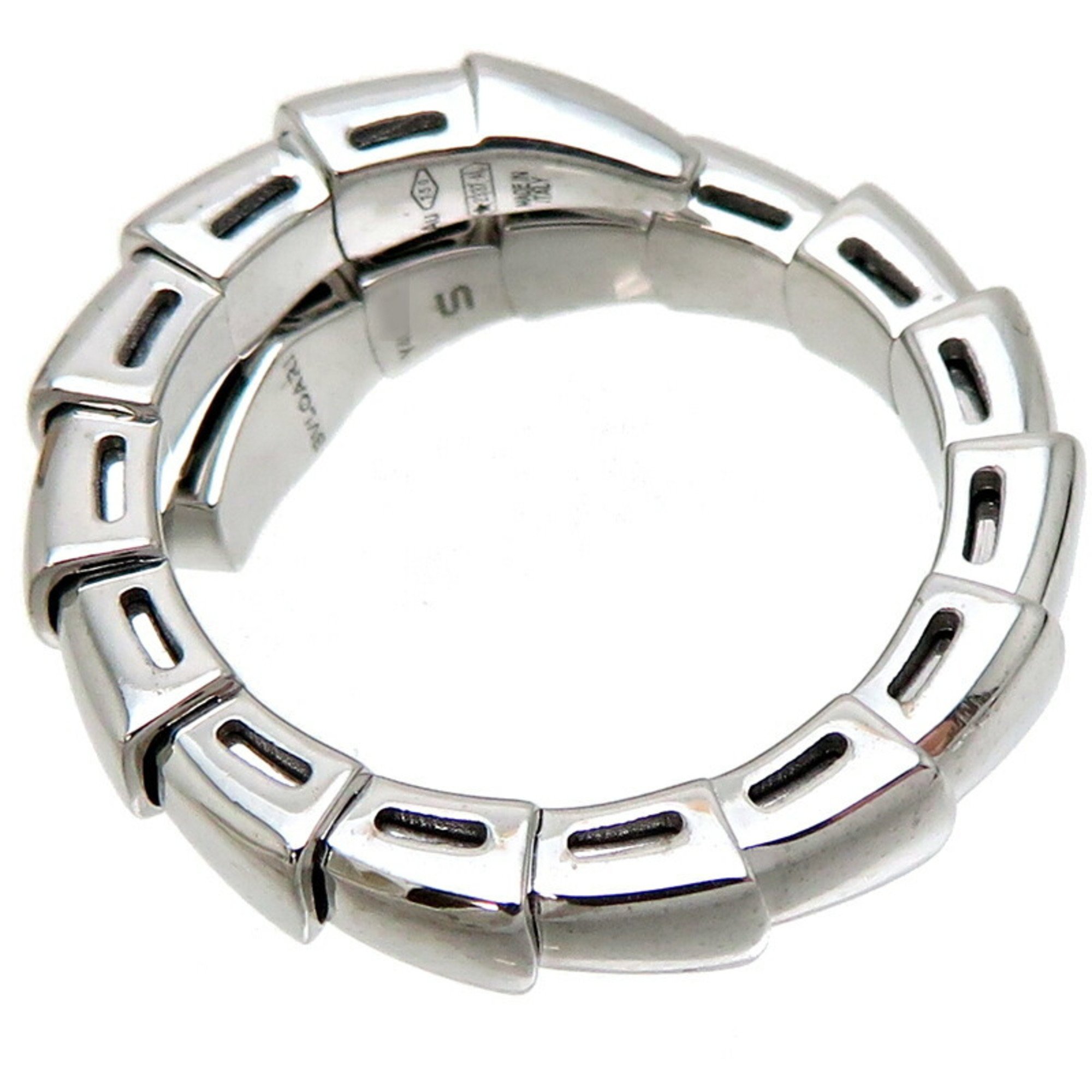 Bvlgari #S Serpenti Ladies Ring 358648 750 White Gold Size 9.5