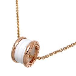 Bvlgari B.zero1 White Ceramic Women's/Men's Necklace 346082 750 Pink Gold