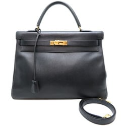 Hermes 〇A stamp 1997 Kelly 35 ladies handbag Couchébel navy