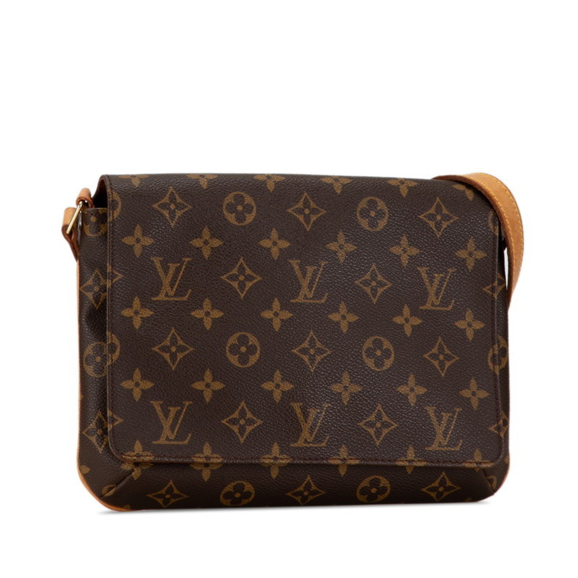 Louis Vuitton Monogram Musette Tango Short Shoulder Bag Handbag M51257 Brown PVC Leather Women's LOUIS VUITTON