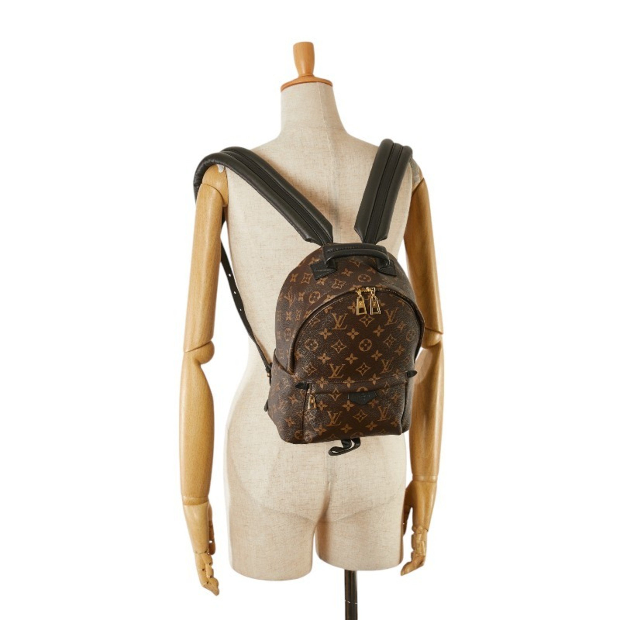 Louis Vuitton Monogram Palm Springs PM Backpack M41560 Brown PVC Leather Women's LOUIS VUITTON