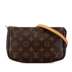 Louis Vuitton Monogram Pochette Accessoires Shoulder Bag M51980 Brown PVC Leather Women's LOUIS VUITTON