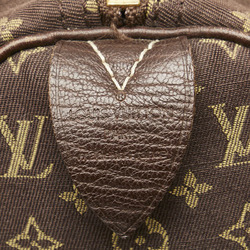 Louis Vuitton Monogram Run Speedy 30 Handbag Boston Bag M95224 Ebene Brown Canvas Leather Women's LOUIS VUITTON