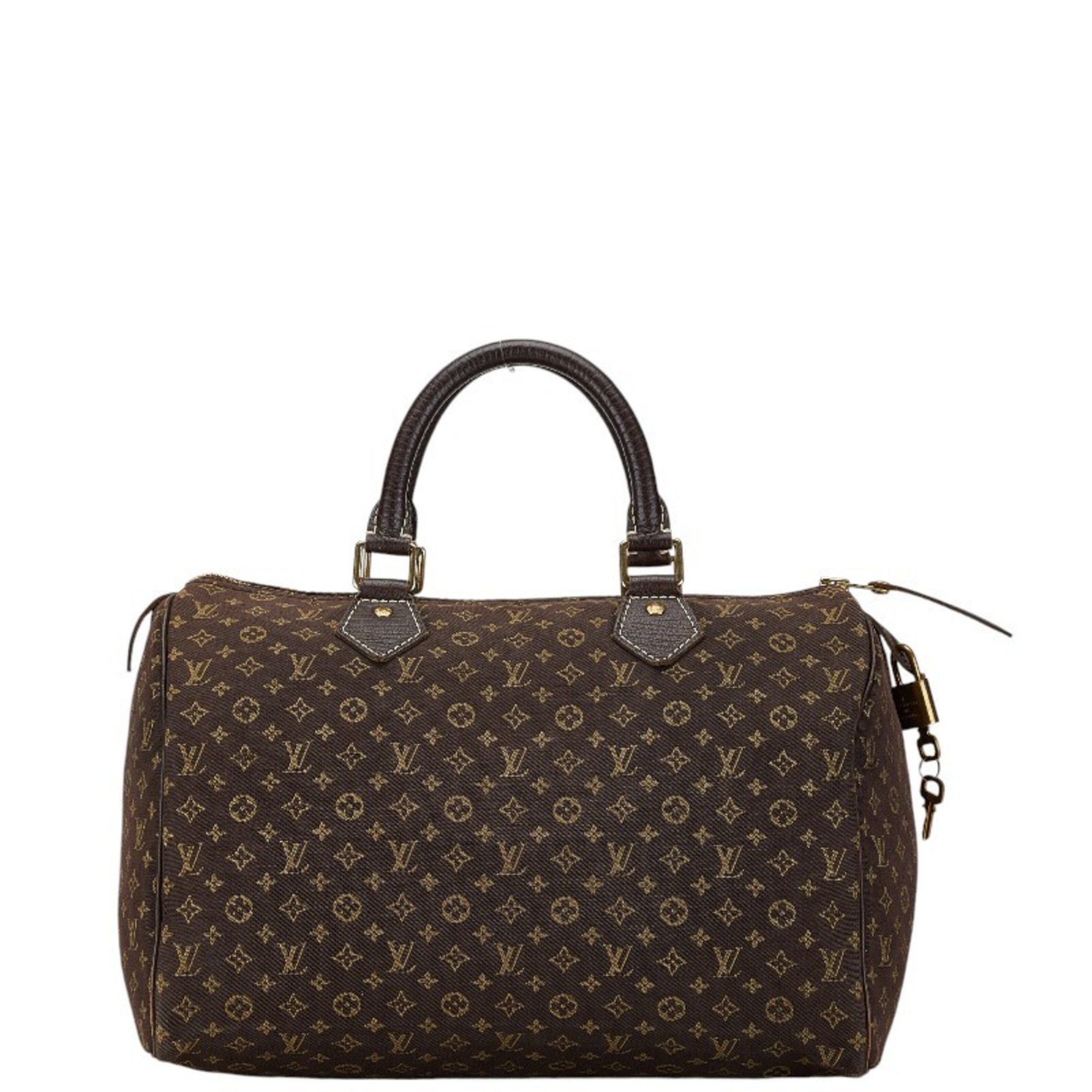 Louis Vuitton Monogram Run Speedy 30 Handbag Boston Bag M95224 Ebene Brown Canvas Leather Women's LOUIS VUITTON