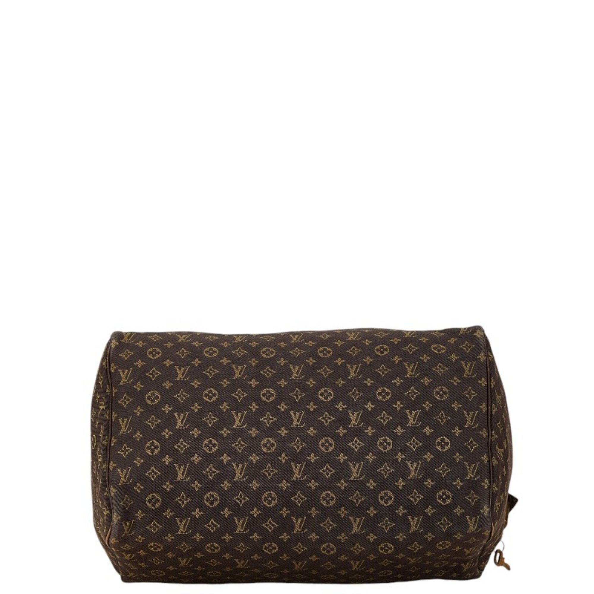 Louis Vuitton Monogram Run Speedy 30 Handbag Boston Bag M95224 Ebene Brown Canvas Leather Women's LOUIS VUITTON