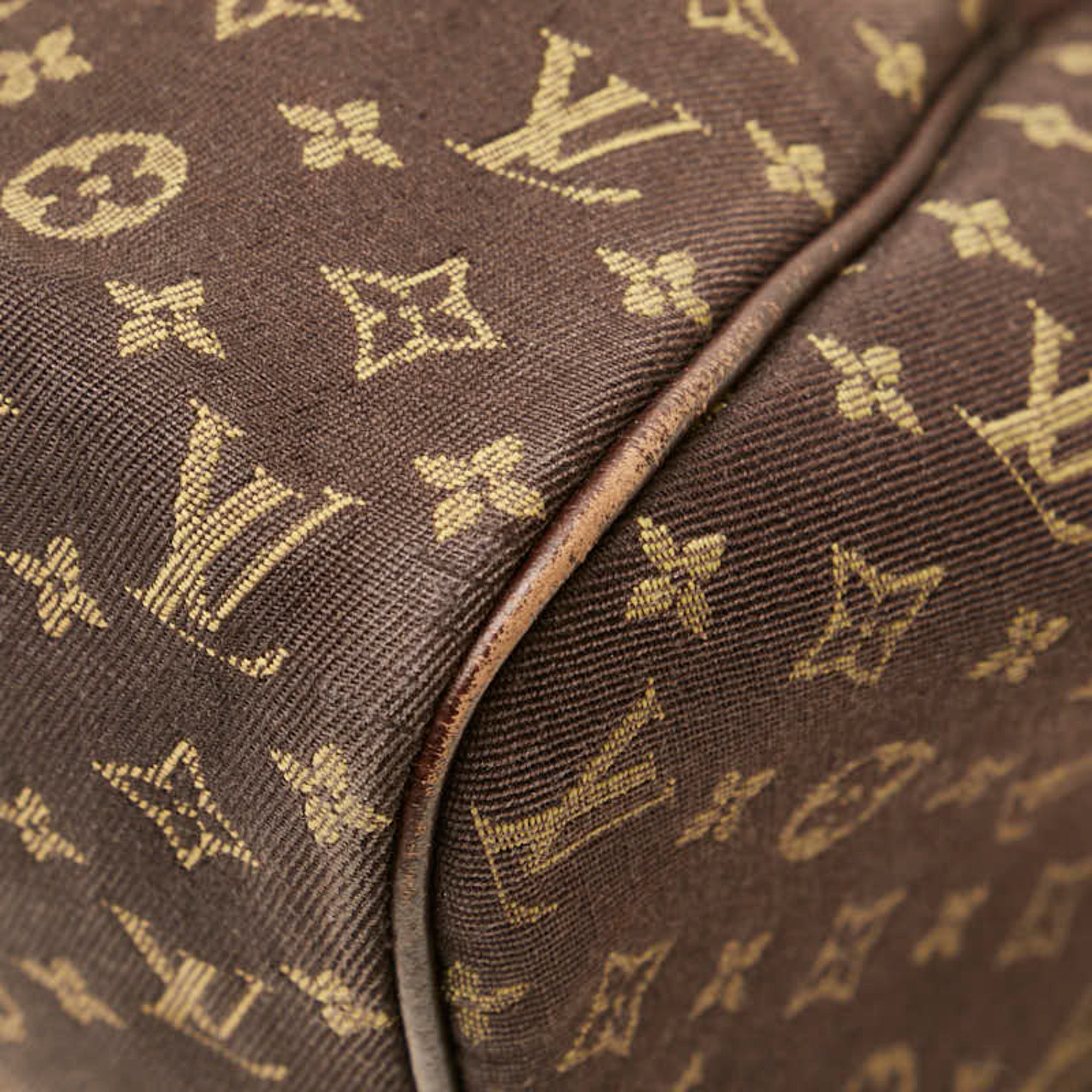 Louis Vuitton Monogram Run Speedy 30 Handbag Boston Bag M95224 Ebene Brown Canvas Leather Women's LOUIS VUITTON