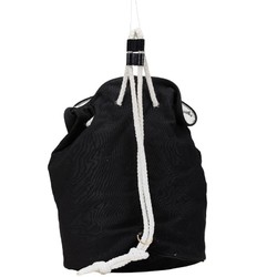 CHANEL Backpack Black Canvas Women's