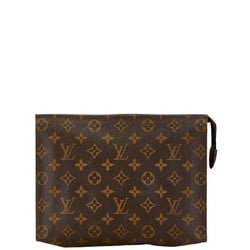 Louis Vuitton Monogram Poche Toilette 26 Clutch Bag M47542 Brown PVC Leather Women's LOUIS VUITTON