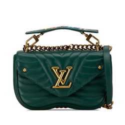 Louis Vuitton New Wave PM Handbag Shoulder Bag M55021 Emroad Green Leather Women's LOUIS VUITTON