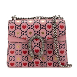 Gucci Dionysus Heart Chain Shoulder Bag 421970 Pink Leather Women's GUCCI