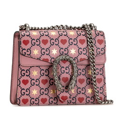 Gucci Dionysus Heart Chain Shoulder Bag 421970 Pink Leather Women's GUCCI