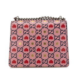 Gucci Dionysus Heart Chain Shoulder Bag 421970 Pink Leather Women's GUCCI