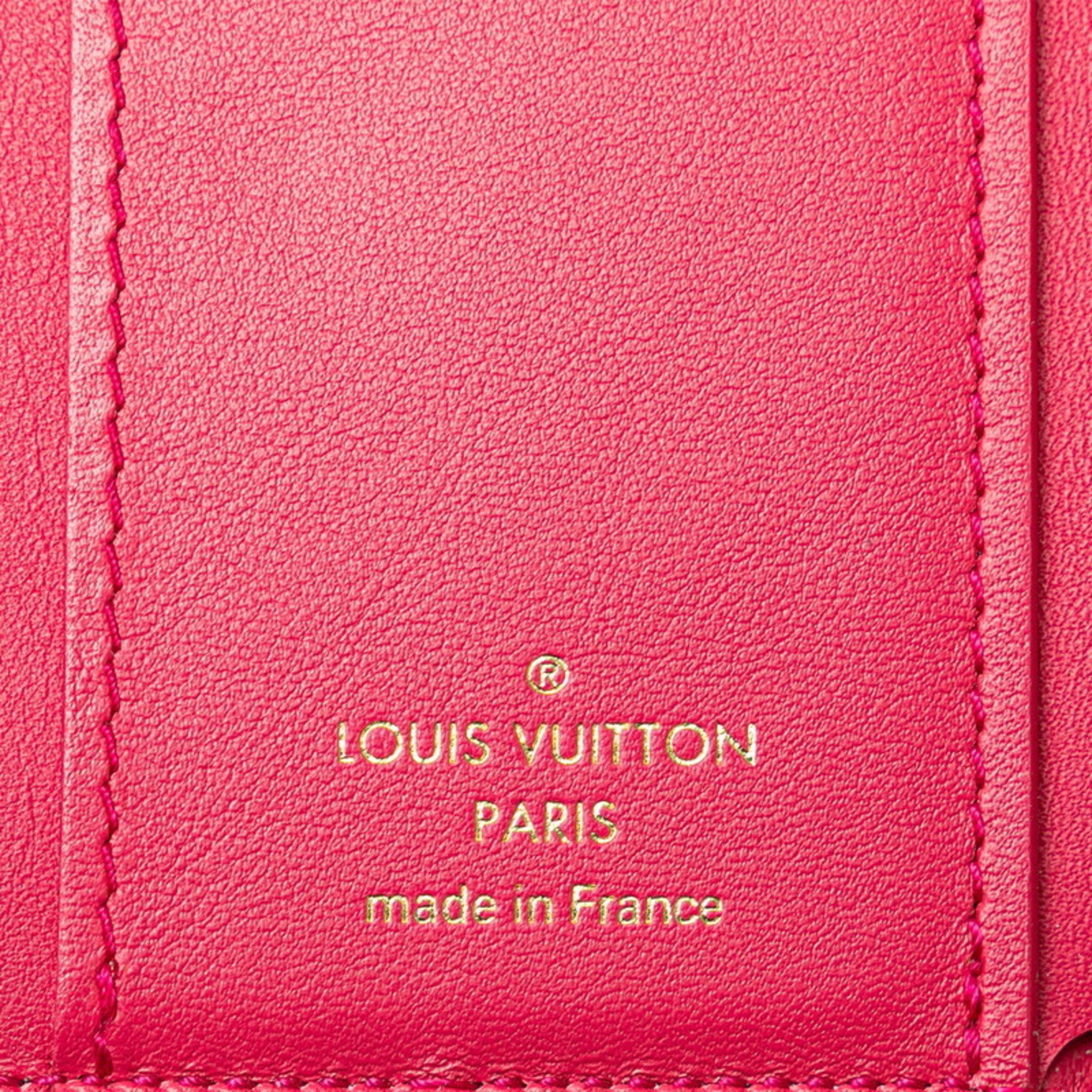 Louis Vuitton Portefeuille Capucines XS Tri-fold Wallet M68587 Black Pink Leather Women's LOUIS VUITTON