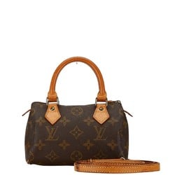 Louis Vuitton Monogram Speedy Handbag Shoulder Bag M41534 Brown PVC Leather Women's LOUIS VUITTON