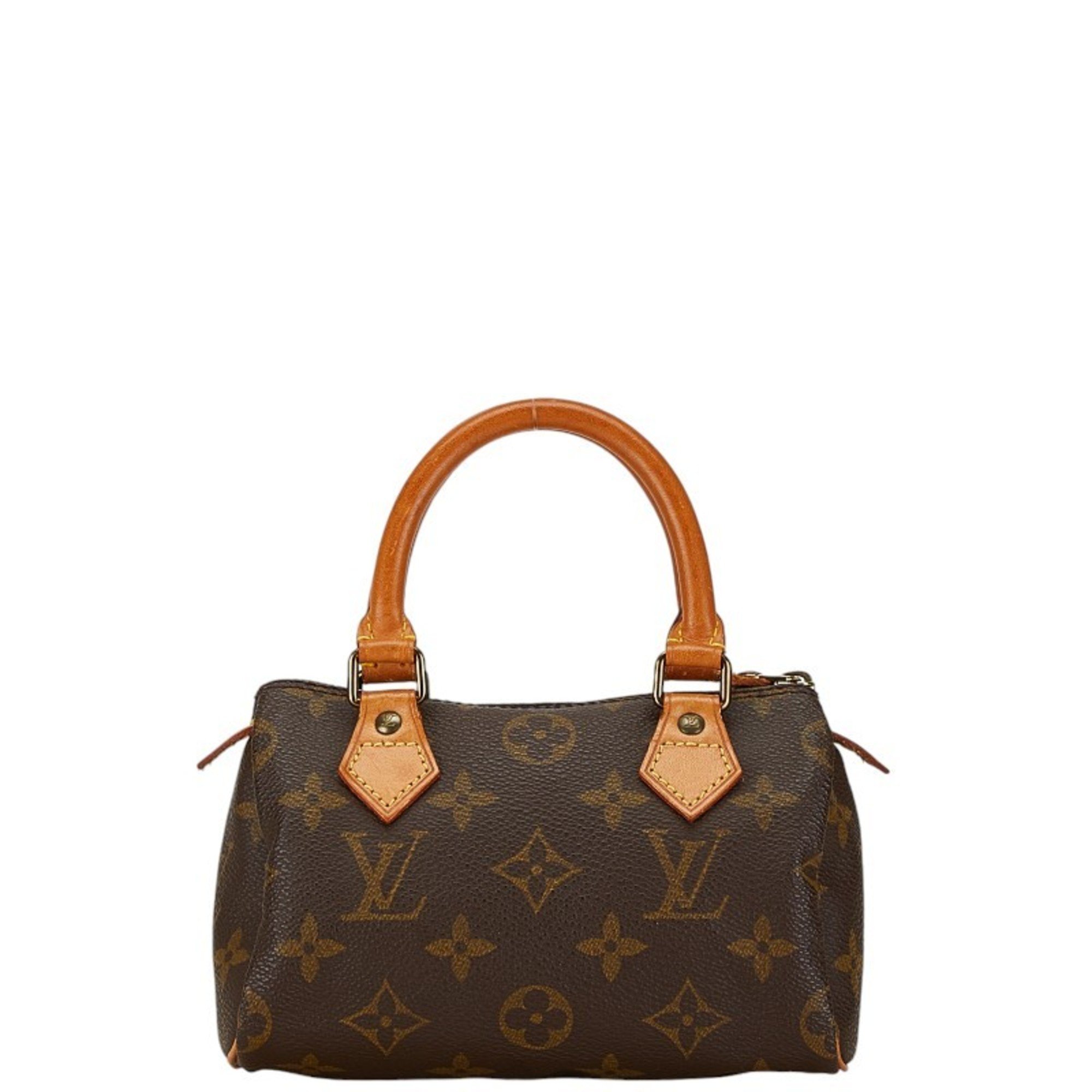 Louis Vuitton Monogram Speedy Handbag Shoulder Bag M41534 Brown PVC Leather Women's LOUIS VUITTON