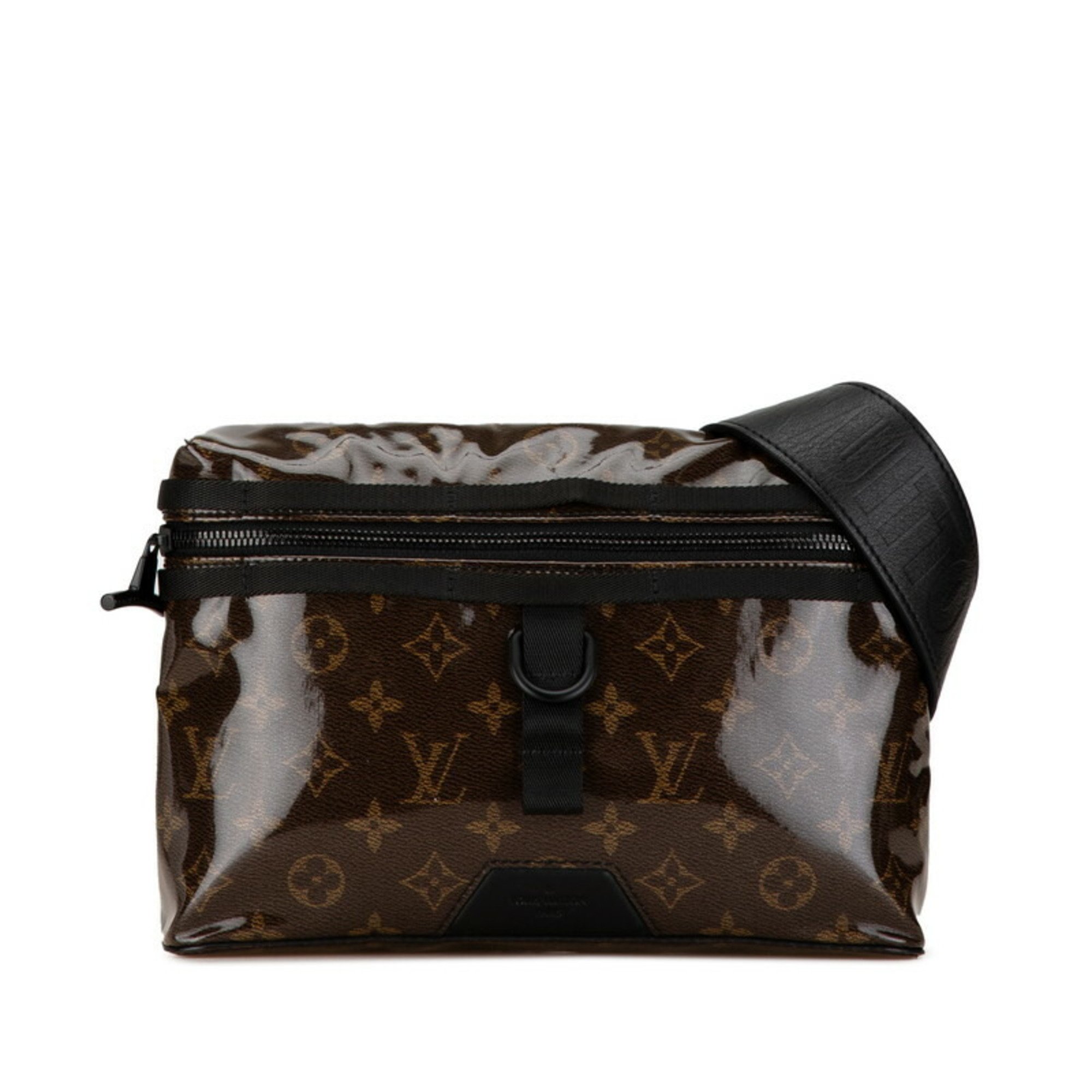 Louis Vuitton Monogram Grace PM Shoulder Bag M43895 Brown Black Vinyl Leather Women's LOUIS VUITTON