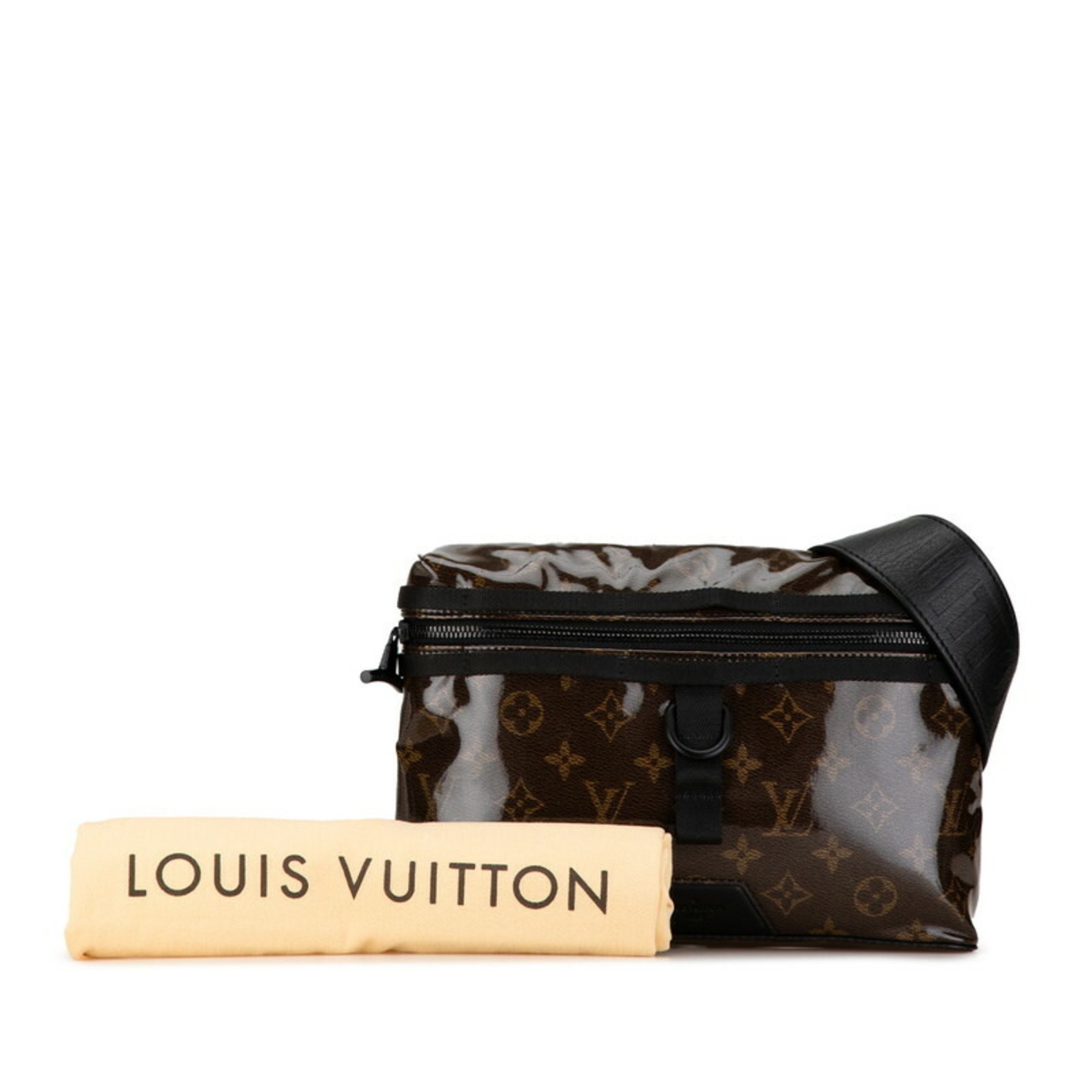 Louis Vuitton Monogram Grace PM Shoulder Bag M43895 Brown Black Vinyl Leather Women's LOUIS VUITTON