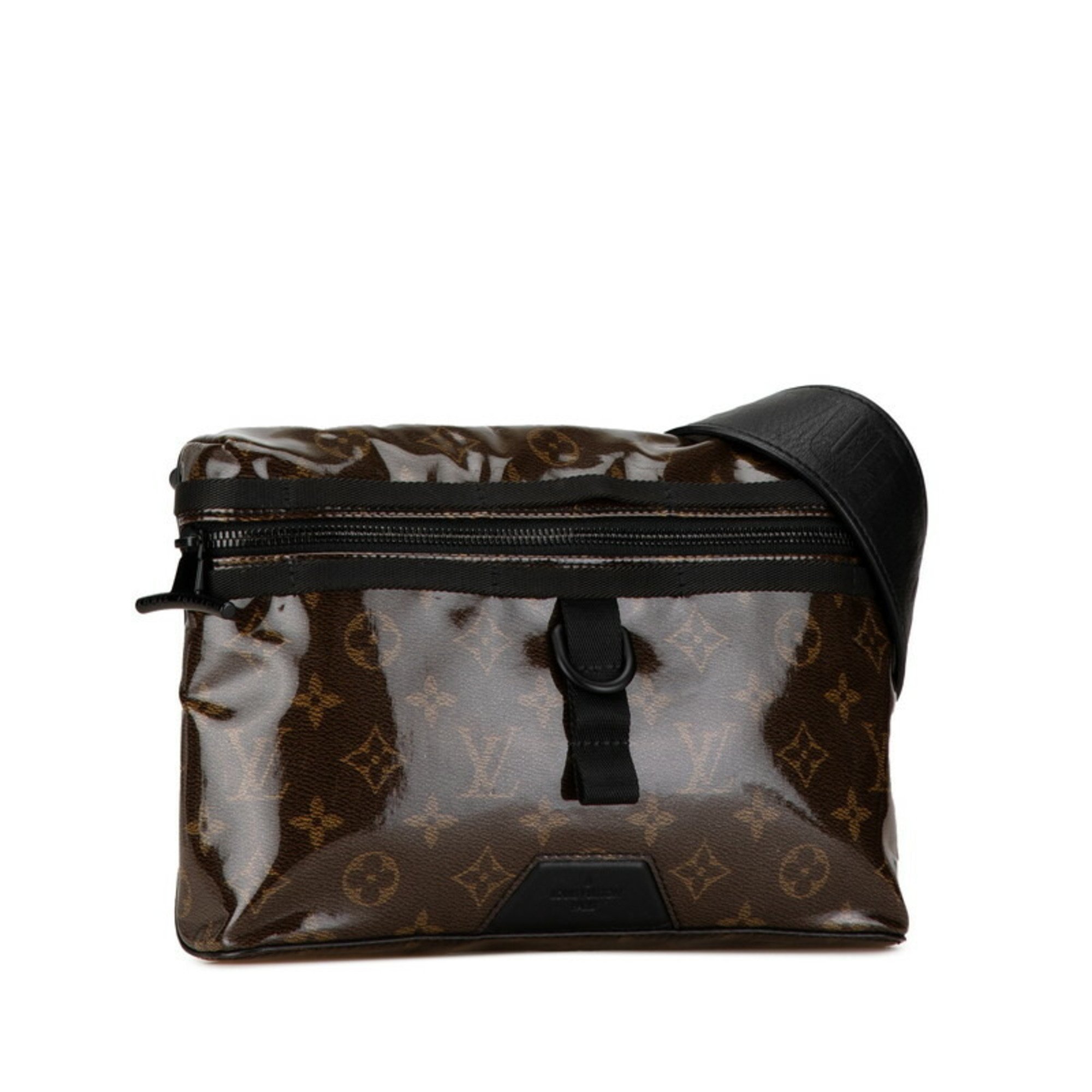 Louis Vuitton Monogram Grace PM Shoulder Bag M43895 Brown Black Vinyl Leather Women's LOUIS VUITTON