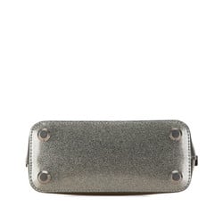 Balenciaga Glitter Handbag Shoulder Bag Grey Enamel Women's BALENCIAGA