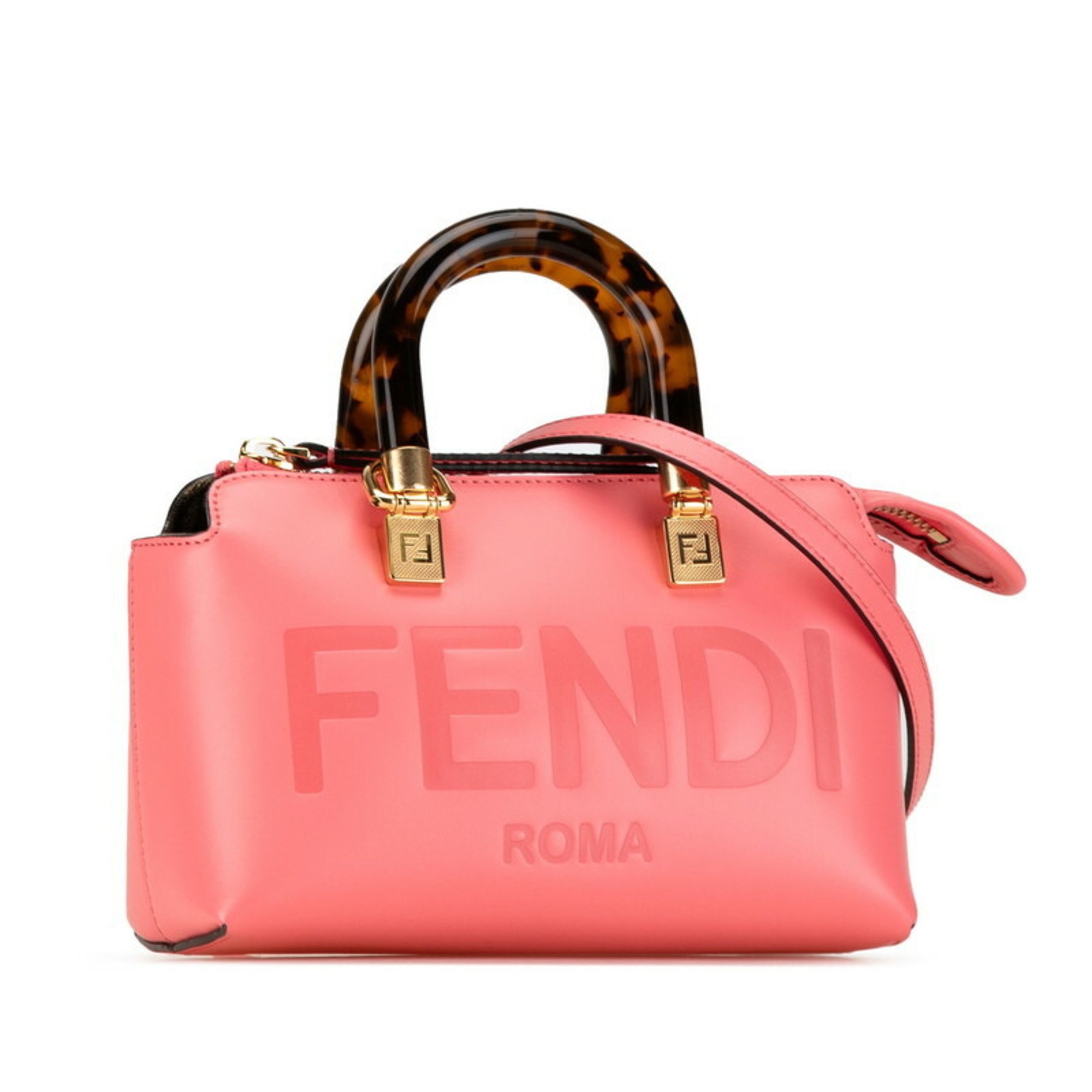 FENDI BY THE WAY Handbag Shoulder Bag 8BS067 Pink Calf Leather Women's