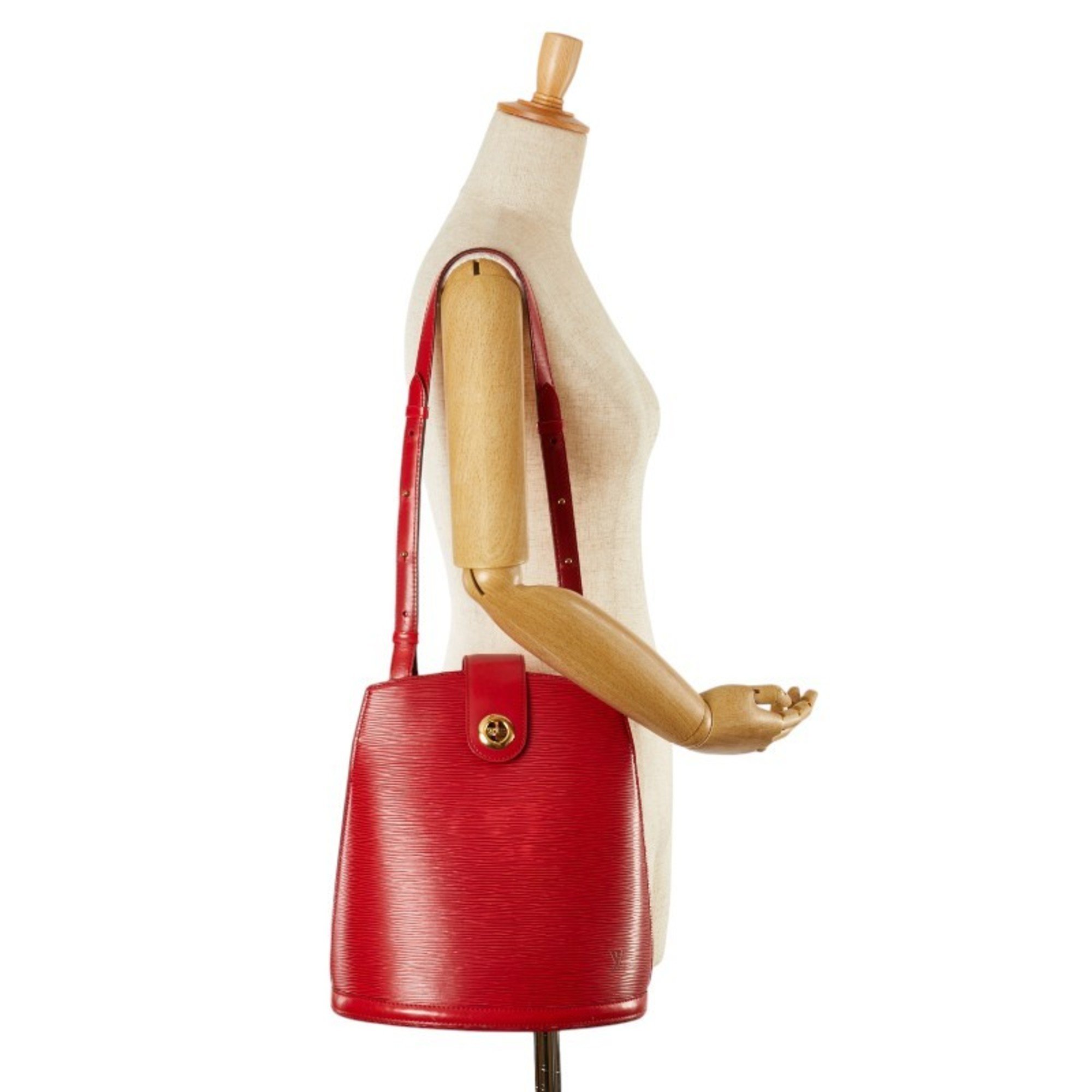 Louis Vuitton Epi Cluny Shoulder Bag M52257 Castilian Red Leather Women's LOUIS VUITTON