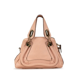 Chloé Chloe Paraty Small Handbag Shoulder Bag Pink Leather Women's