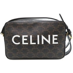 Celine Triomphe Shoulder Women's Bag PVC Brown