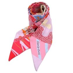 Hermes Twilly EN LIBERTE Women's Scarf Muffler 100% Silk Rose