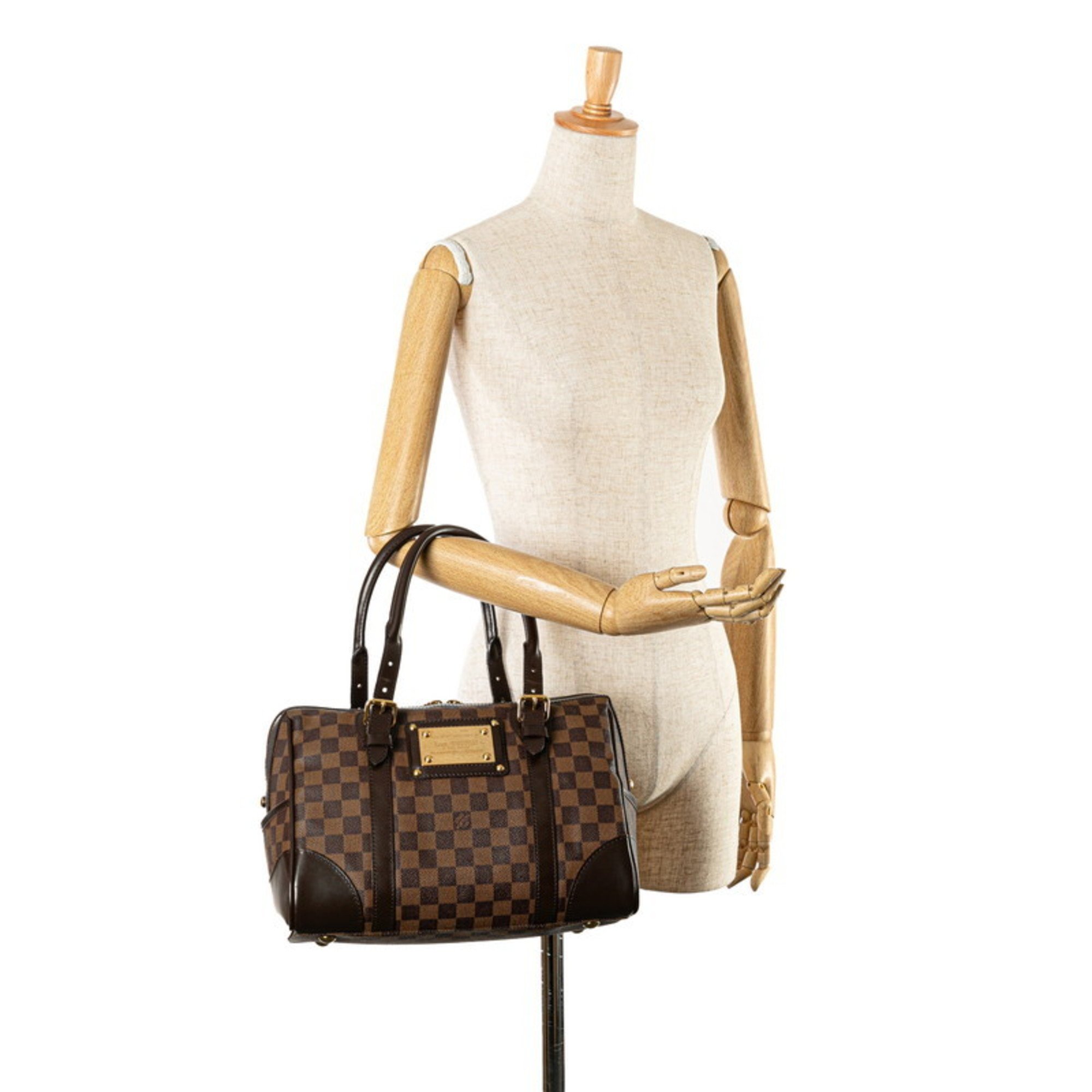 Louis Vuitton Damier Berkeley Handbag N52000 Brown PVC Leather Women's LOUIS VUITTON