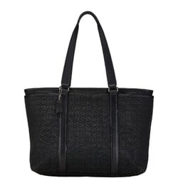 Coach Signature Handbag Tote Bag F77014 Black Canvas Leather Women's COACH