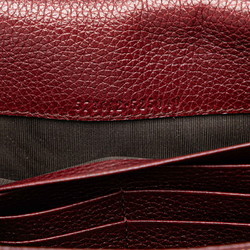 Gucci Zumi Interlocking G Horsebit Continental Wallet Long 573612 Wine Red Leather Women's GUCCI