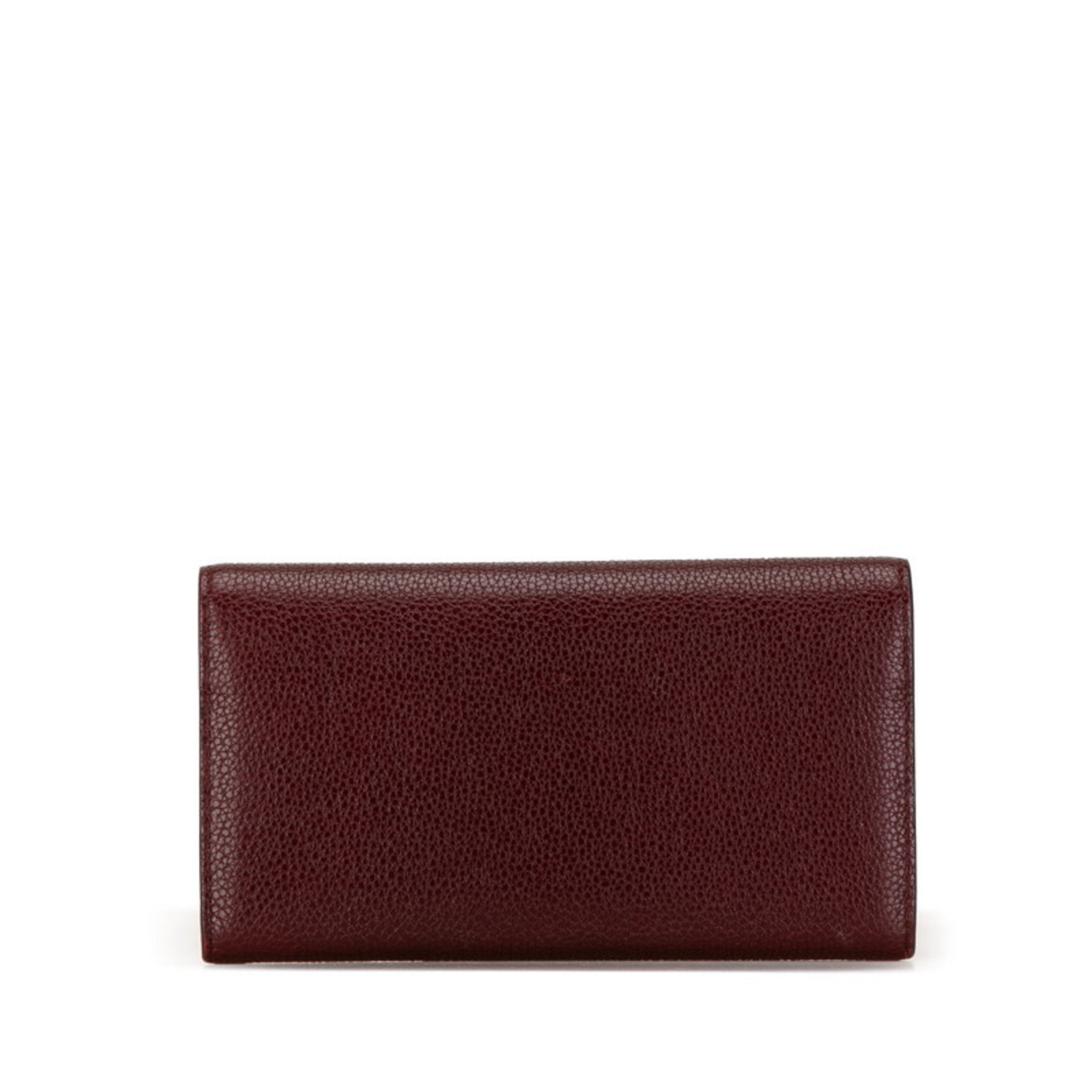 Gucci Zumi Interlocking G Horsebit Continental Wallet Long 573612 Wine Red Leather Women's GUCCI