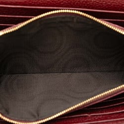 Gucci Zumi Interlocking G Horsebit Continental Wallet Long 573612 Wine Red Leather Women's GUCCI