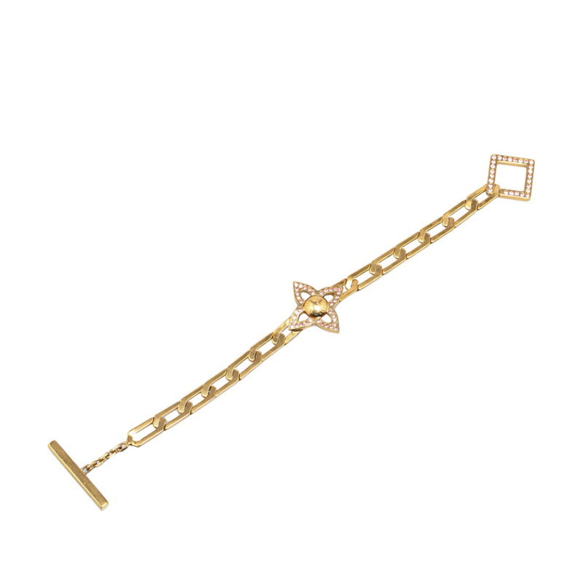 Louis Vuitton Bracelet Collier Power Rhinestone M66091 Gold Plated Women's LOUIS VUITTON