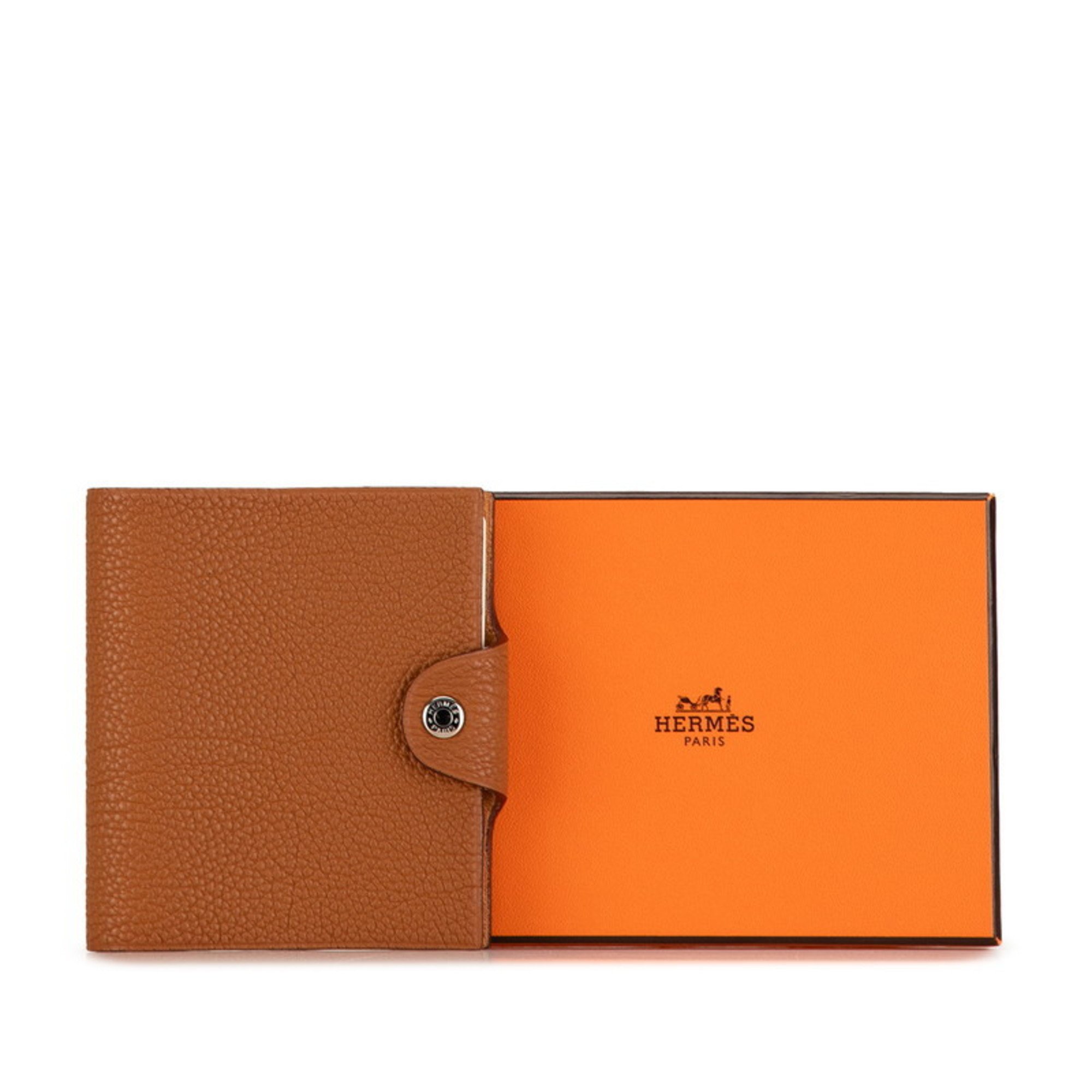 Hermes Agenda Ulysse Notebook Cover Brown Taurillon Clemence Women's HERMES