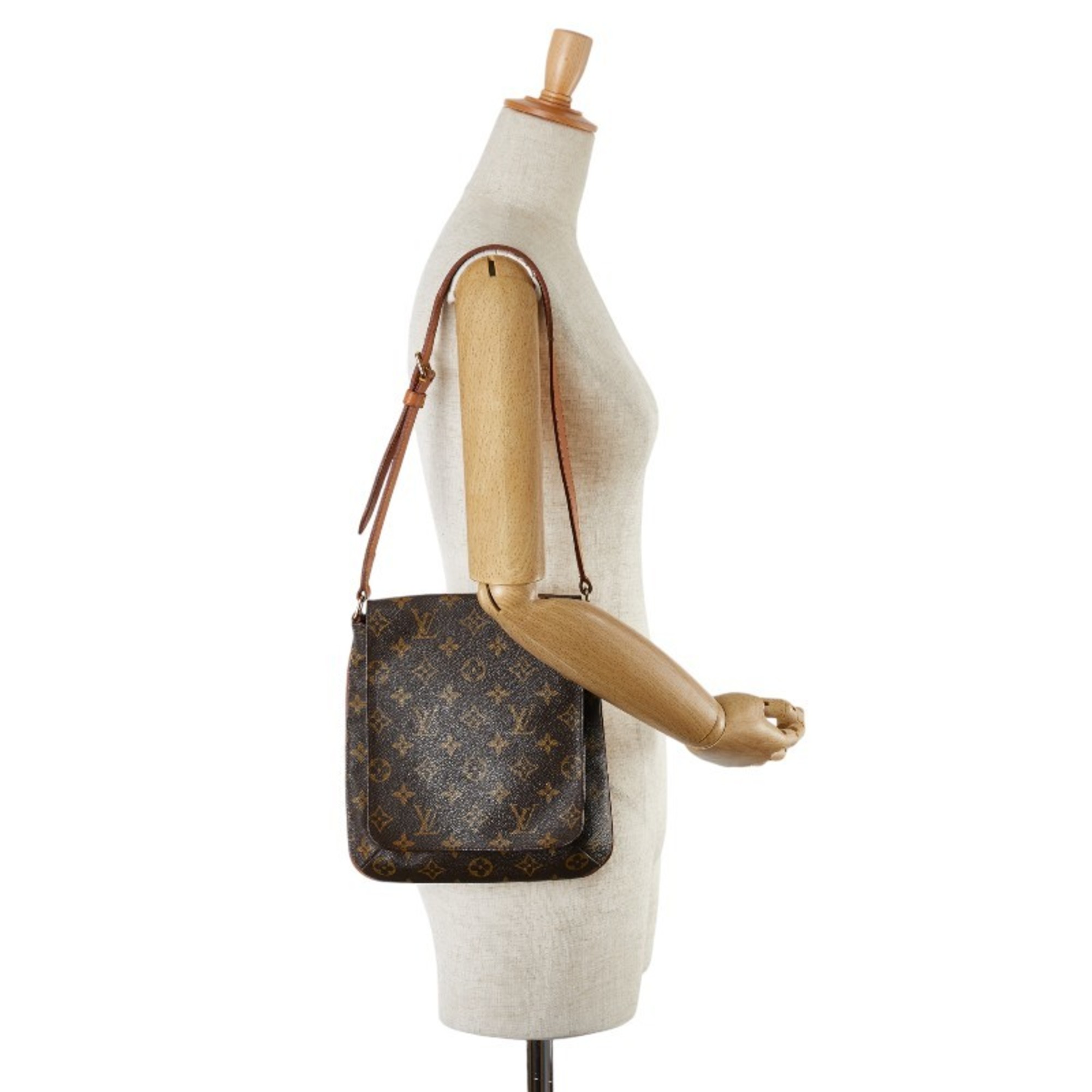 Louis Vuitton Monogram Musette Salsa Short Shoulder Bag M51258 Brown PVC Leather Women's LOUIS VUITTON