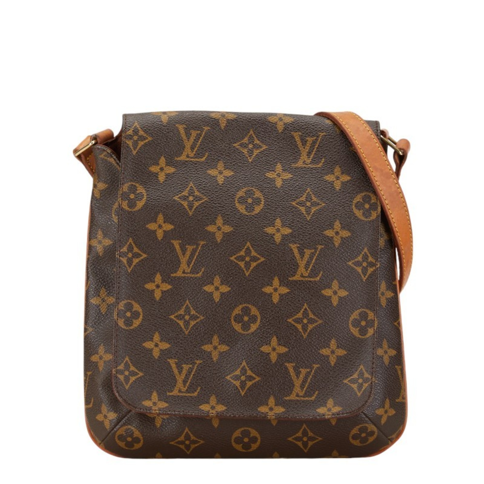 Louis Vuitton Monogram Musette Salsa Short Shoulder Bag M51258 Brown PVC Leather Women's LOUIS VUITTON