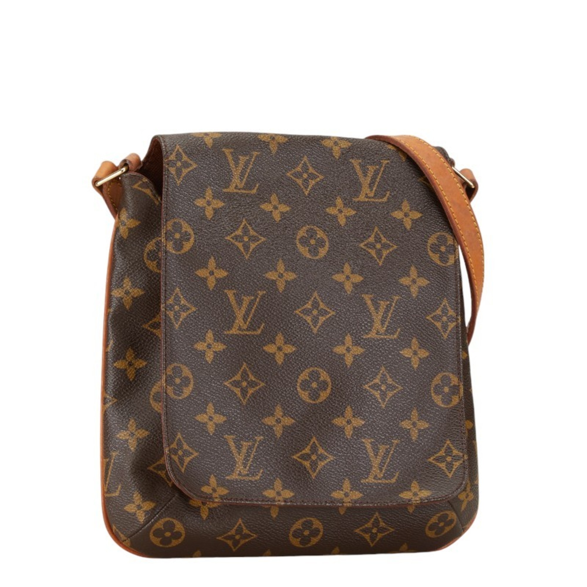 Louis Vuitton Monogram Musette Salsa Short Shoulder Bag M51258 Brown PVC Leather Women's LOUIS VUITTON