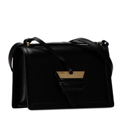 LOEWE Barcelona Shoulder Bag Black Leather Women's