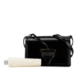 LOEWE Barcelona Shoulder Bag Black Leather Women's