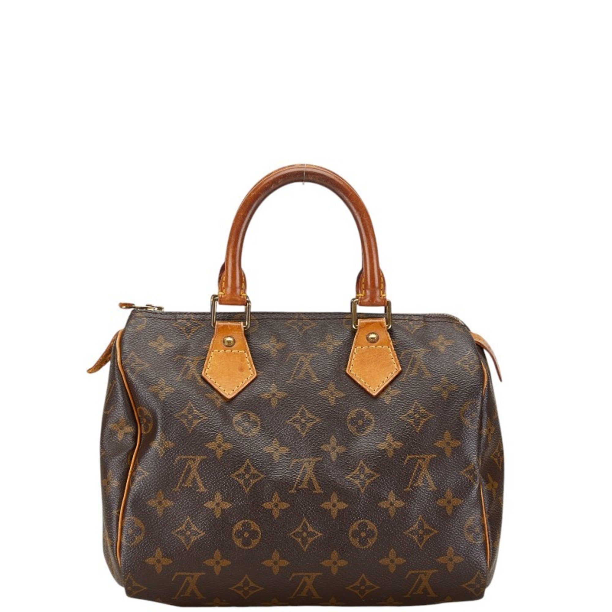 Louis Vuitton Monogram Speedy 25 Boston Bag Handbag M41528 Brown PVC Leather Women's LOUIS VUITTON