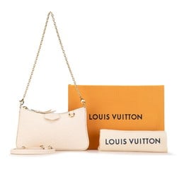 Louis Vuitton Monogram Empreinte Easy Pouch Handbag Shoulder Bag M81066 Crème White Leather Women's LOUIS VUITTON